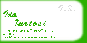 ida kurtosi business card